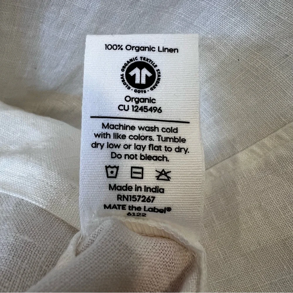 Mate the Label Organic Linen Tank Center Seam Midi Dress Salt Size XS NWT Beach - Picture 6 of 6